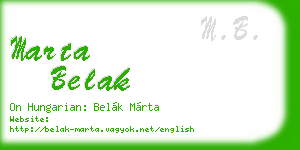 marta belak business card
